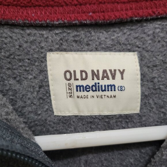 old navy boys grey fleece pull over sweater size M - Picture 4 of 4